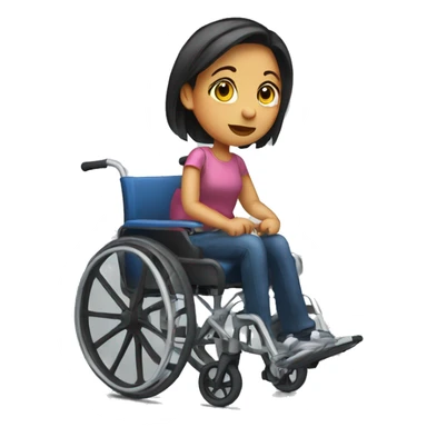 Wheelchair girl sticker