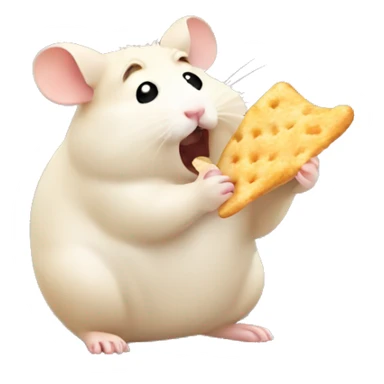 Hamster eating crisps sticker