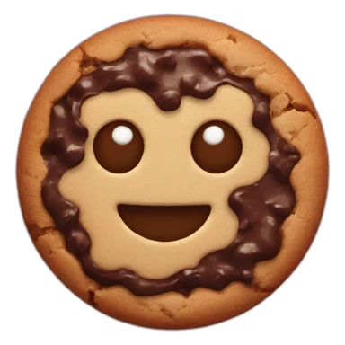 single chocolate cookie sticker