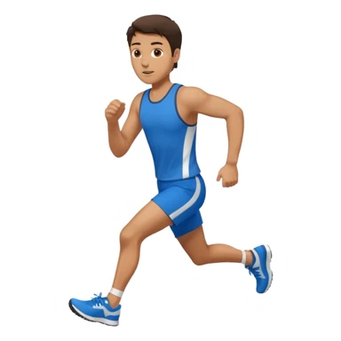 brunette man runs sticker