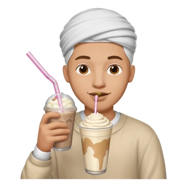 muslim man drinking milkshake sticker