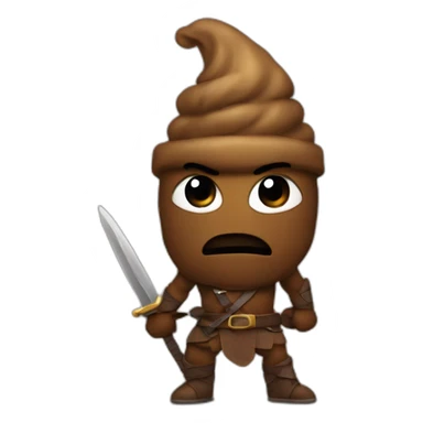 Poop that is a warrior sticker