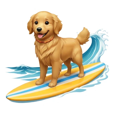 dog on surf sticker