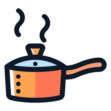 cooking with pot and pan sticker