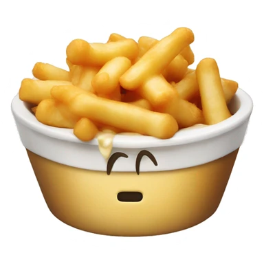 Cheese curds on top of poutine sticker