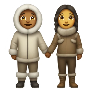 Chukchi and Eskimo holding hands sticker