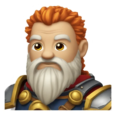 warhammer dwarf with big red beard sticker