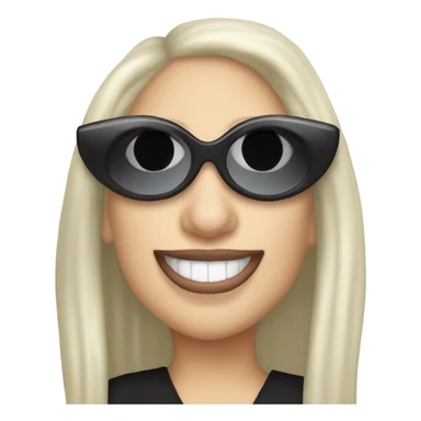 Lady Gaga black glasses Heavy Metal Lover sticker