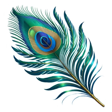 Peacock feather emoji sticker