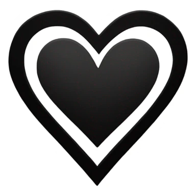 black heart with a c in the middle  sticker