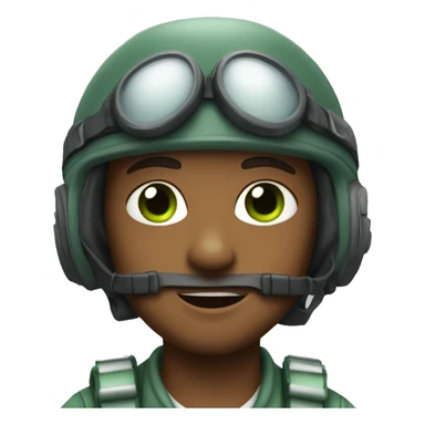 Pilot with greenish eyes sticker