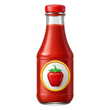 Glass Bottle of ketchup sticker