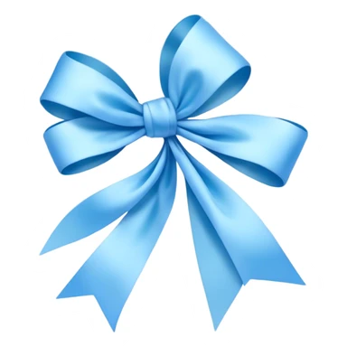 "Elegant blue bows and ribbons floating in the air, soft pastel tones."
 sticker