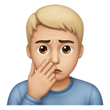 Face holding its nose because something stinks sticker