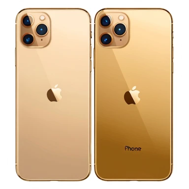 Gold iPhone 16 Pro Max, front and rear view sticker