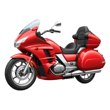 Moto Honda avec Side car rouge sticker