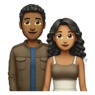 Couple wearing matching outfits sticker