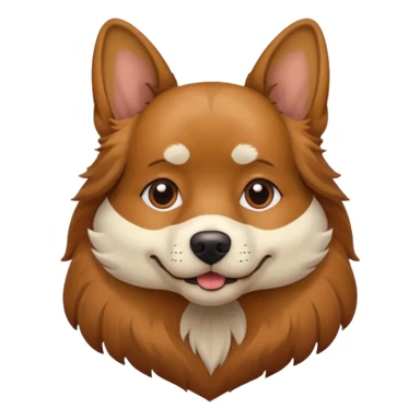 Dog wearing a Josué sticker