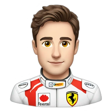 Charles Leclerc in his ferrari suit sticker