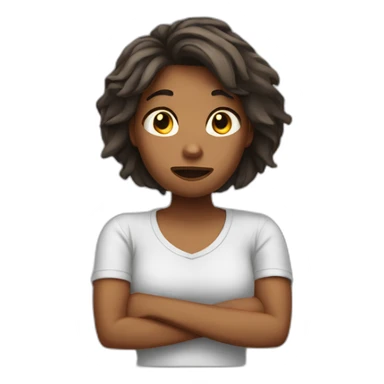 stressed girl sticker