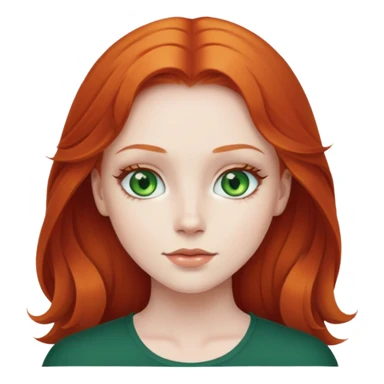 Pelirroja blanca de ojos verdes  sticker