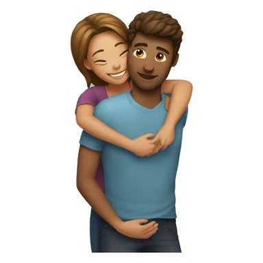 Woman hugging a man sticker