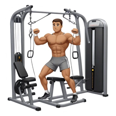 guy cable-crossover gym sticker