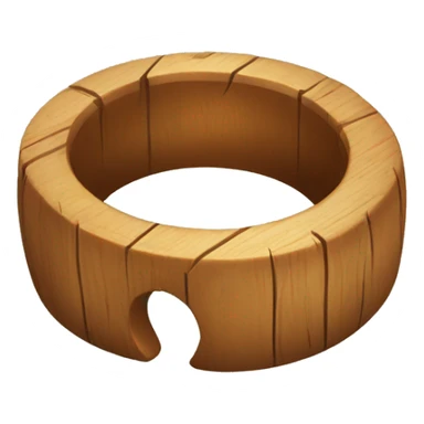 large wooden ring sticker
