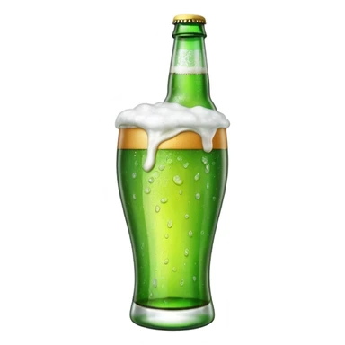 cold beer bottle sticker