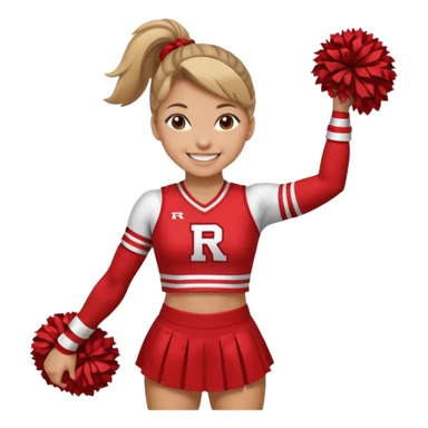 Rutgers full body Cheerleader sticker