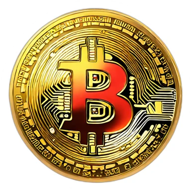 bitcoin coin red sticker