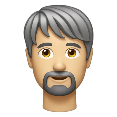 White male curtain haircut sticker