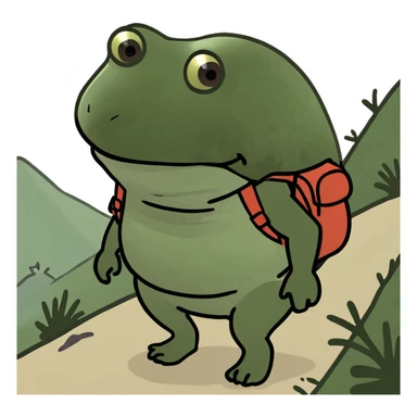 bufo hiking sticker