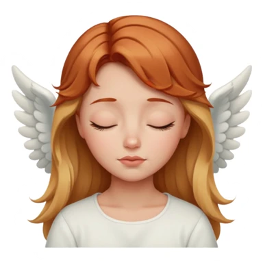 Sleepy angel with auburn hair the blonde balayage sticker