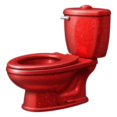 red glitter toilet sticker