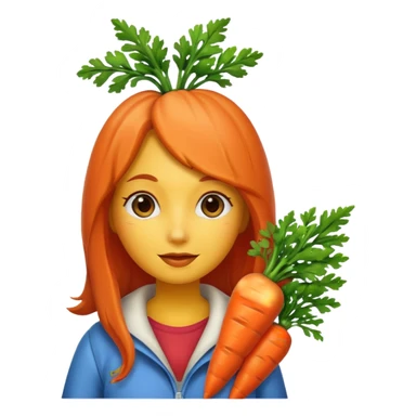 carrot woman sticker