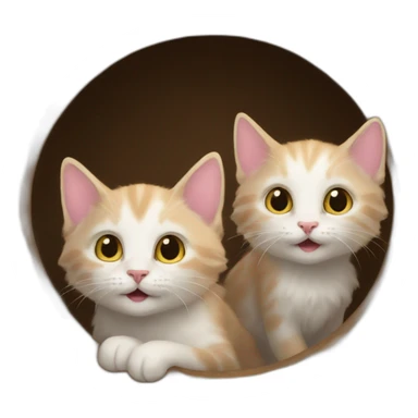 Two Kittens in hobbit world  sticker