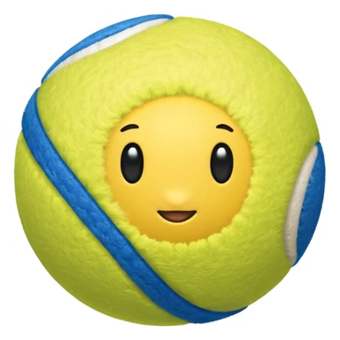 blue tennis ball sticker