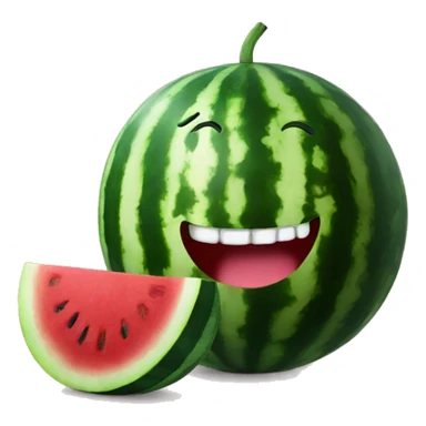 Smiley face watermelon  sticker