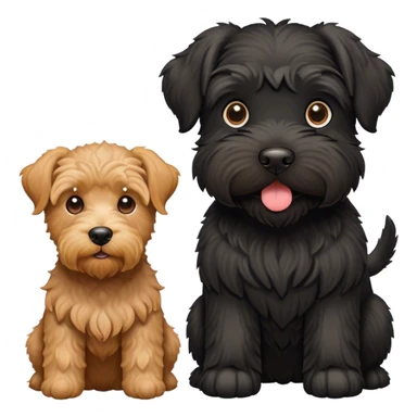 Black schnauzer and golden doodle sticker