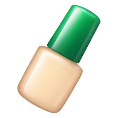 Green nail polish bottle sticker