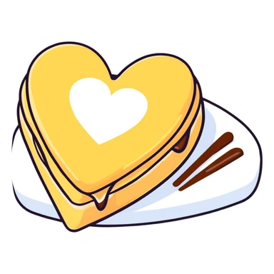 austrian pastry heart sticker