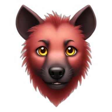red hyena sparkle in the eye sticker