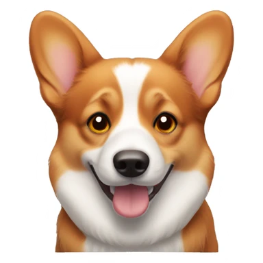 A red-haired corgi with brown eyes sticker