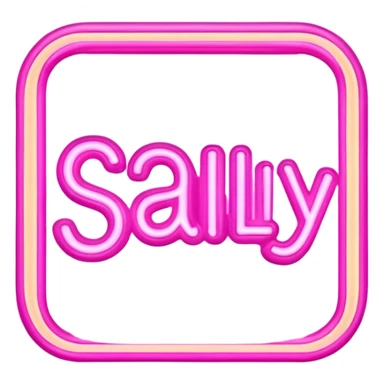 pink sally's beauty store in big letters sticker