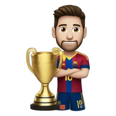 Messi con la copa del mundo sticker