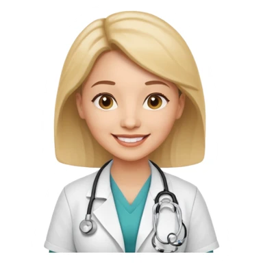 female doctor emoji obsttrician sticker