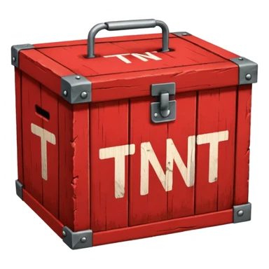 a red box with word TNT on it























 sticker