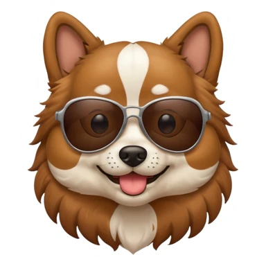 Dog wearing sunglasses  sticker