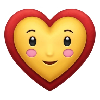 heart with a velvet yellow center sticker